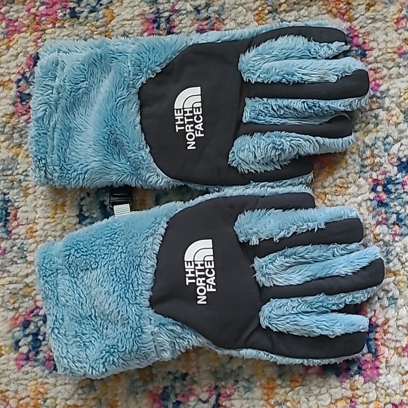 The North Face Girls Blue Fleece Gloves Size Small - Picture 1 of 5